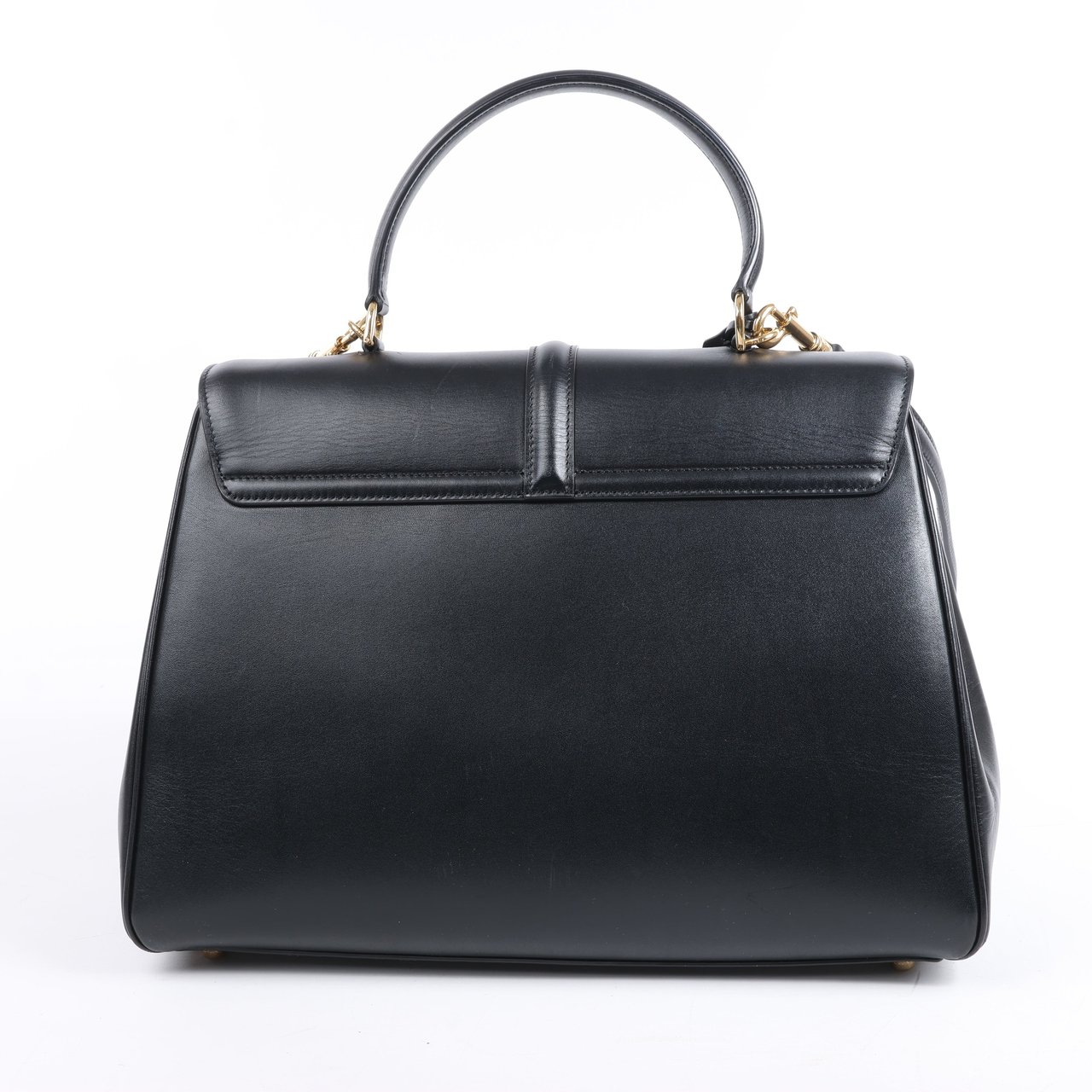 Celine Celine Sac 16 Smooth Leather Medium 2Way Handbag in Black Zwart