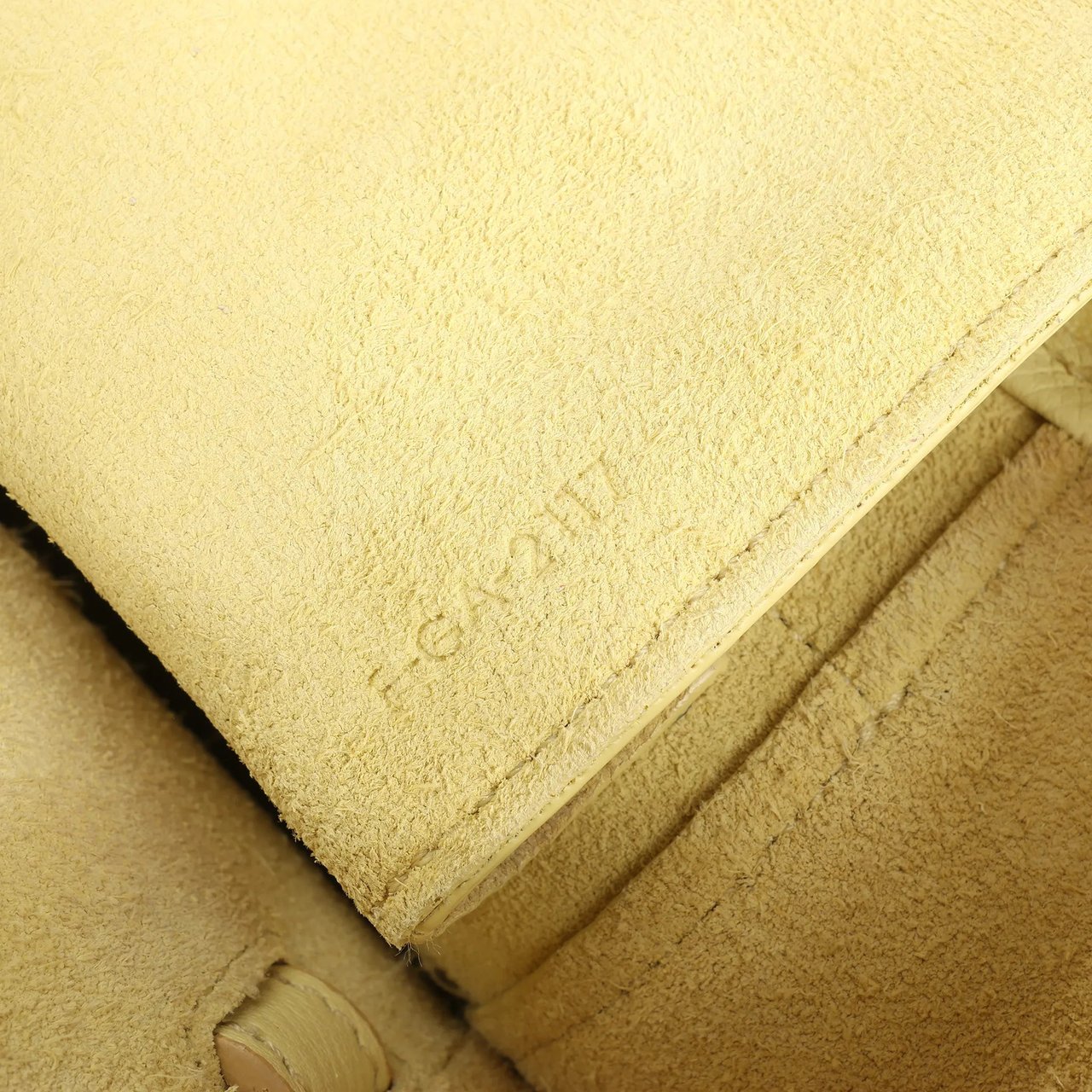 Celine CELINE Belt Bag Grained Leather Micro 2Way Handbag in Yellow Geel