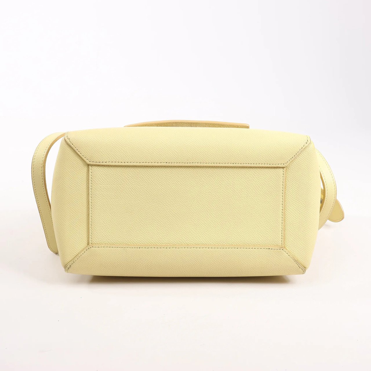 Celine CELINE Belt Bag Grained Leather Micro 2Way Handbag in Yellow Geel