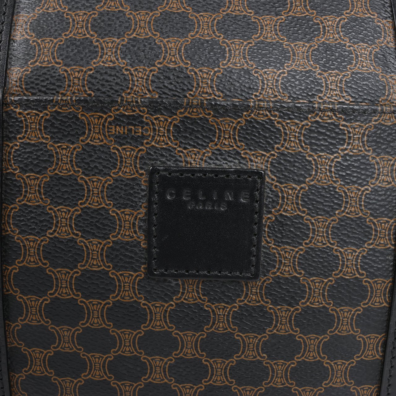 Celine Celine Macadam PVC & Leather Boston Travel bag in Black × Brown Divers