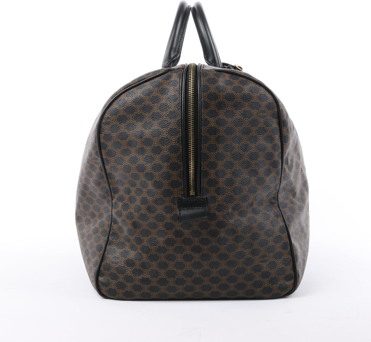 Celine Celine Macadam PVC & Leather Boston Travel bag in Black × Brown Divers