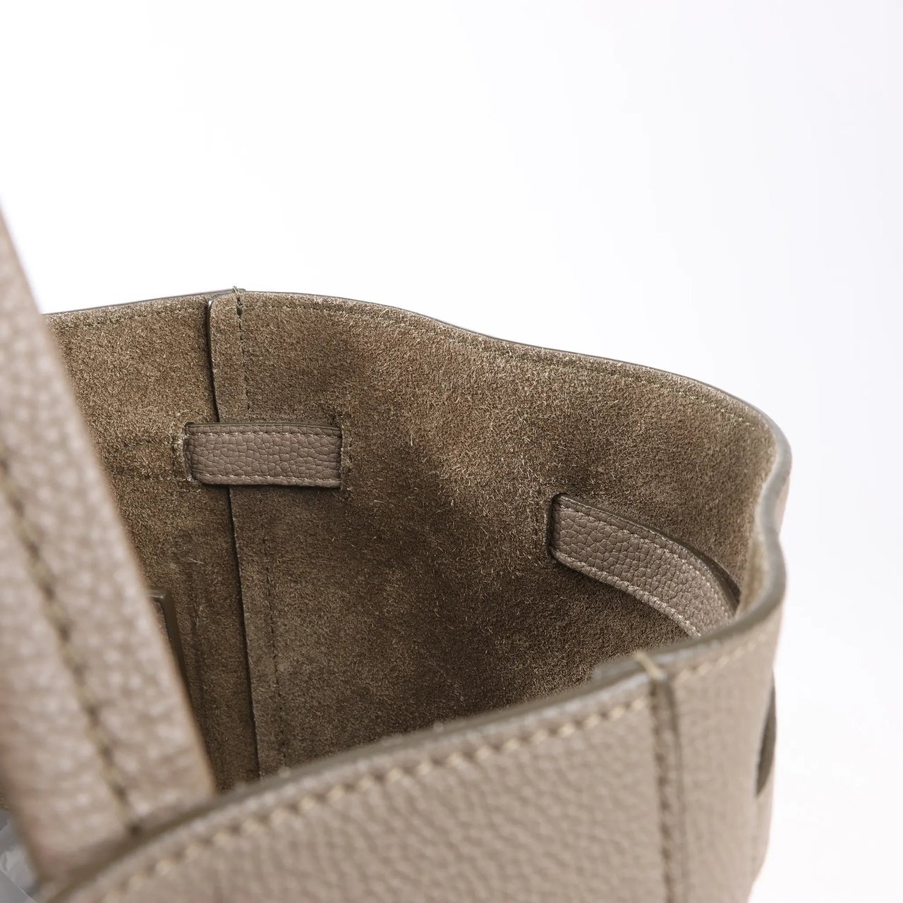 Celine Celine Cabas Phantom Small Leather Shoulder Bag in Taupe Bruin