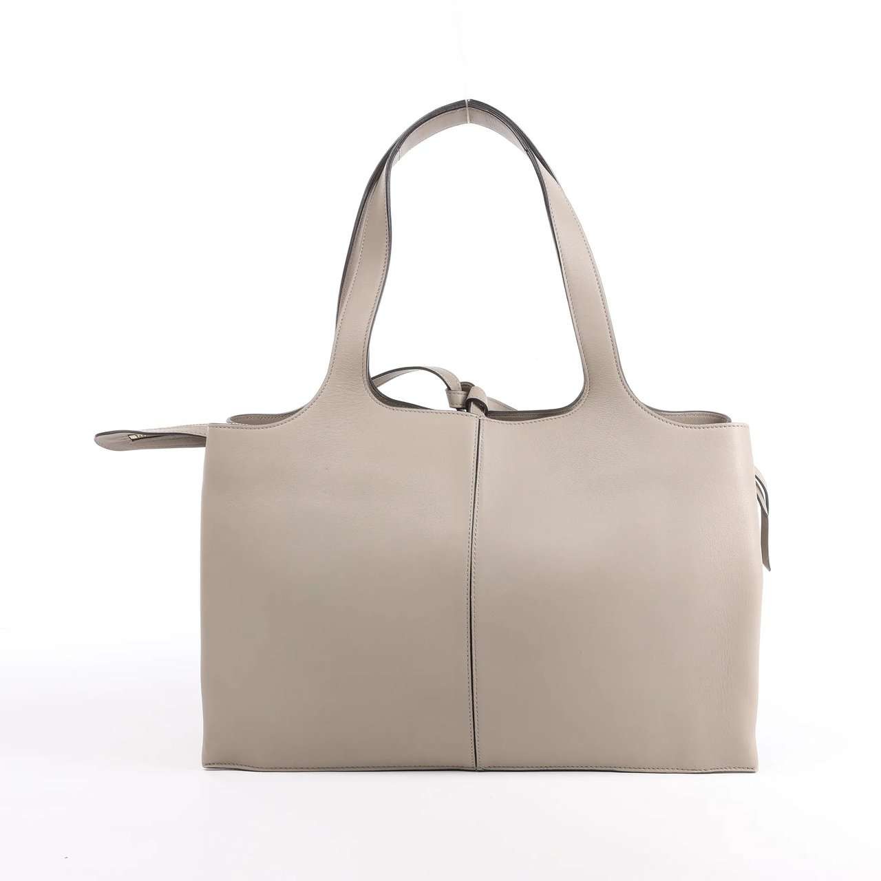 Celine Celine Tri-Fold Leather Shoulder Bag in Greige Beige