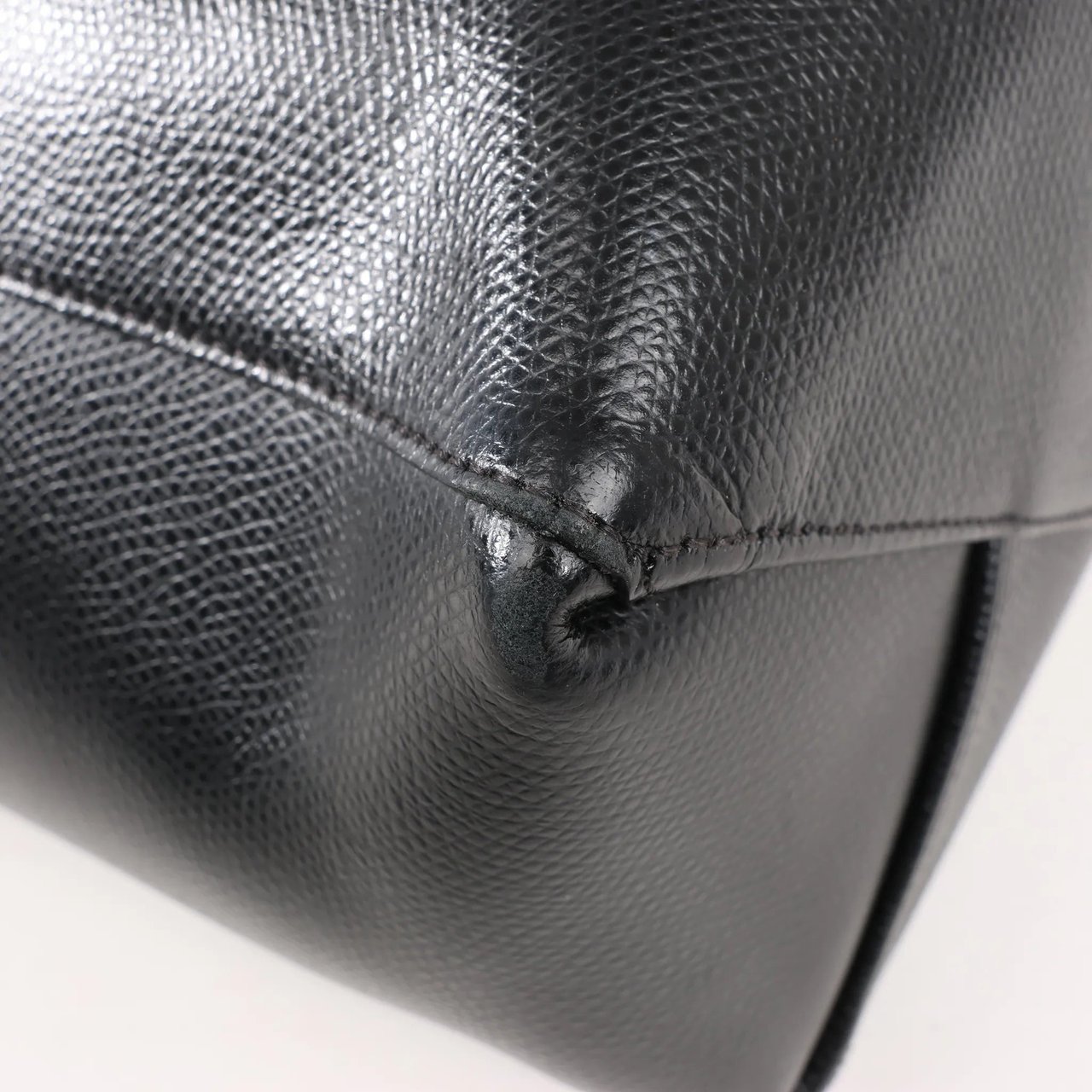 Celine CELINE Cabas Vertical Small Leather 2Way Handbag in Black Zwart