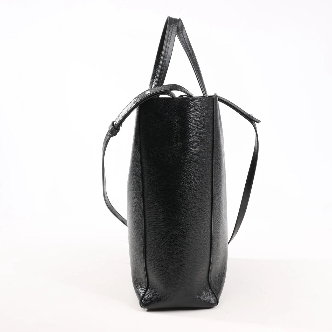Celine CELINE Cabas Vertical Small Leather 2Way Handbag in Black Zwart