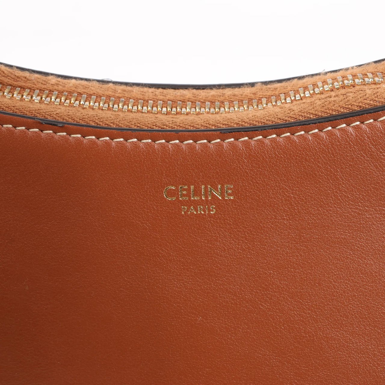 Celine CELINE Ava Leather Shoulder Bag in Brown Bruin
