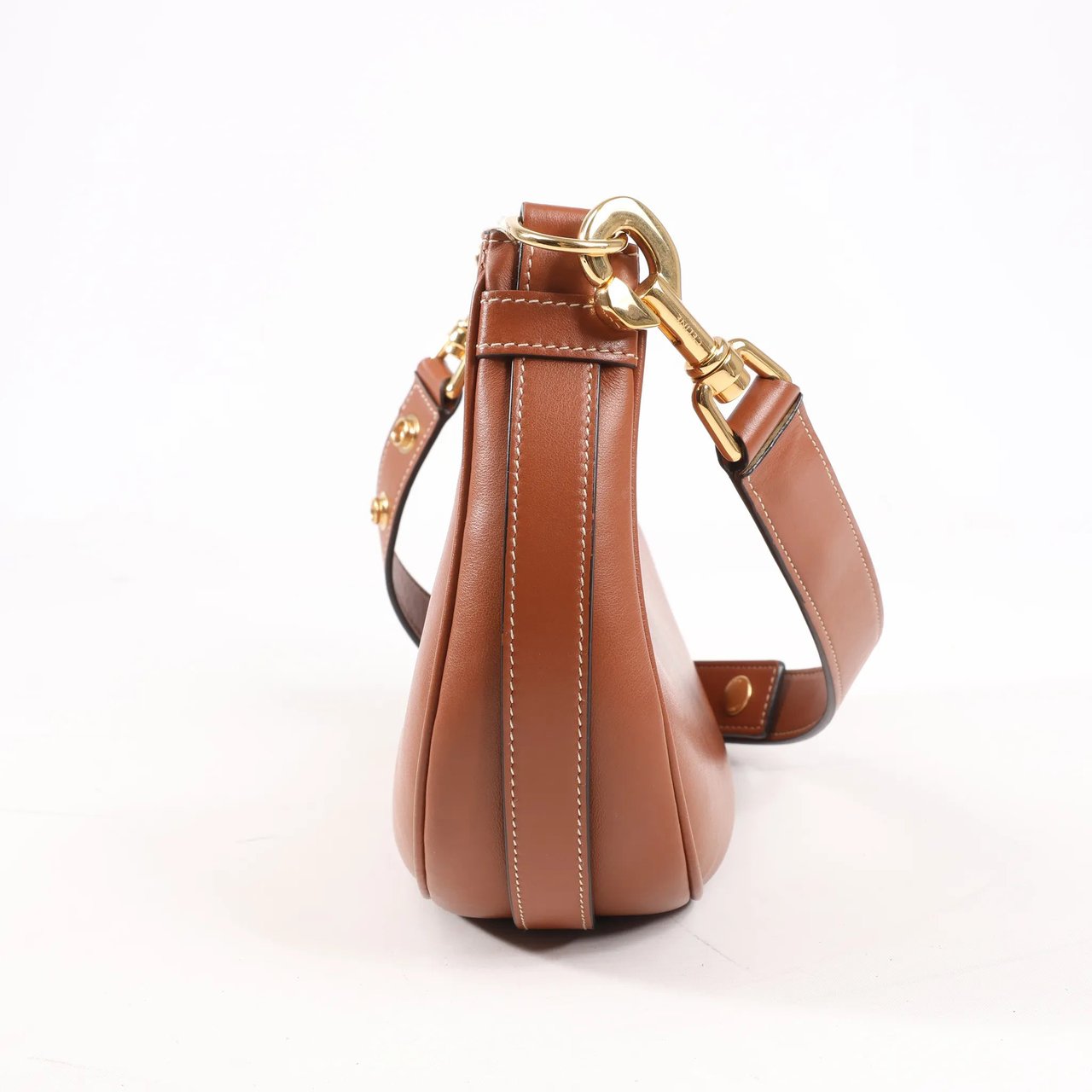 Celine CELINE Ava Leather Shoulder Bag in Brown Bruin