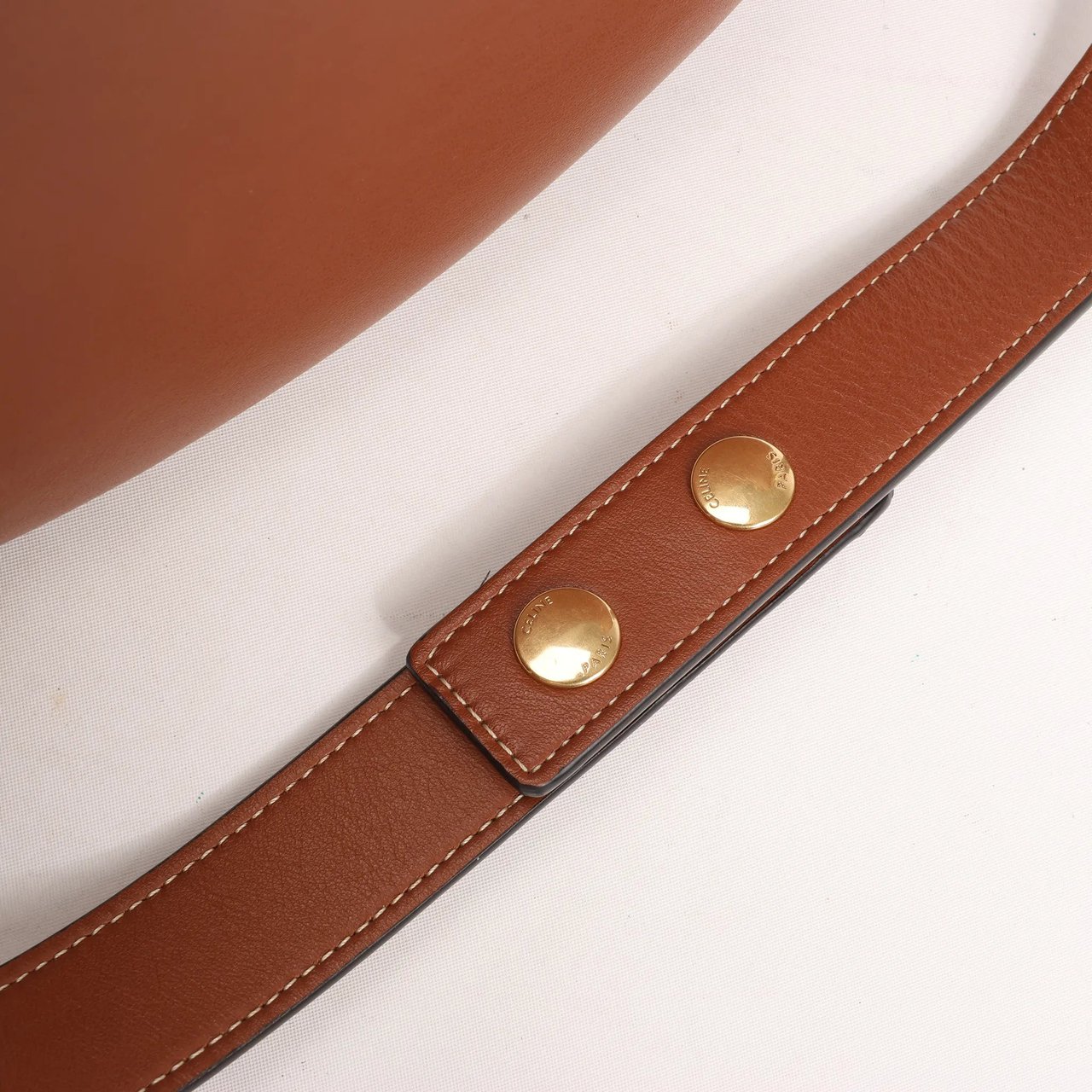 Celine CELINE Ava Leather Shoulder Bag in Brown Bruin