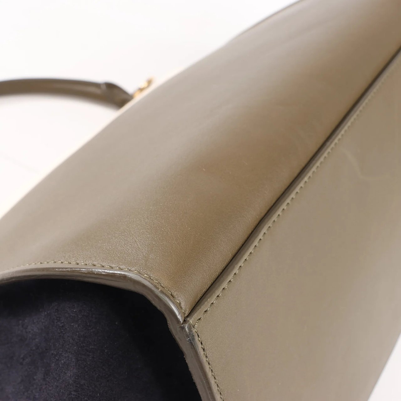 Celine CELINE Trapeze Leather x Suede 2Way Handbag in Beige x Black, Khaki Divers