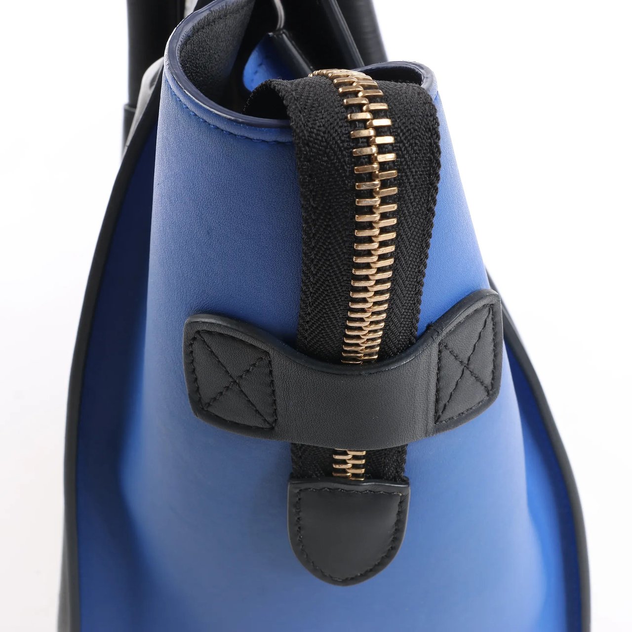 Celine Celine Luggage Mini Leather Tri-Color Handbag in Blue x Beige x Black Divers