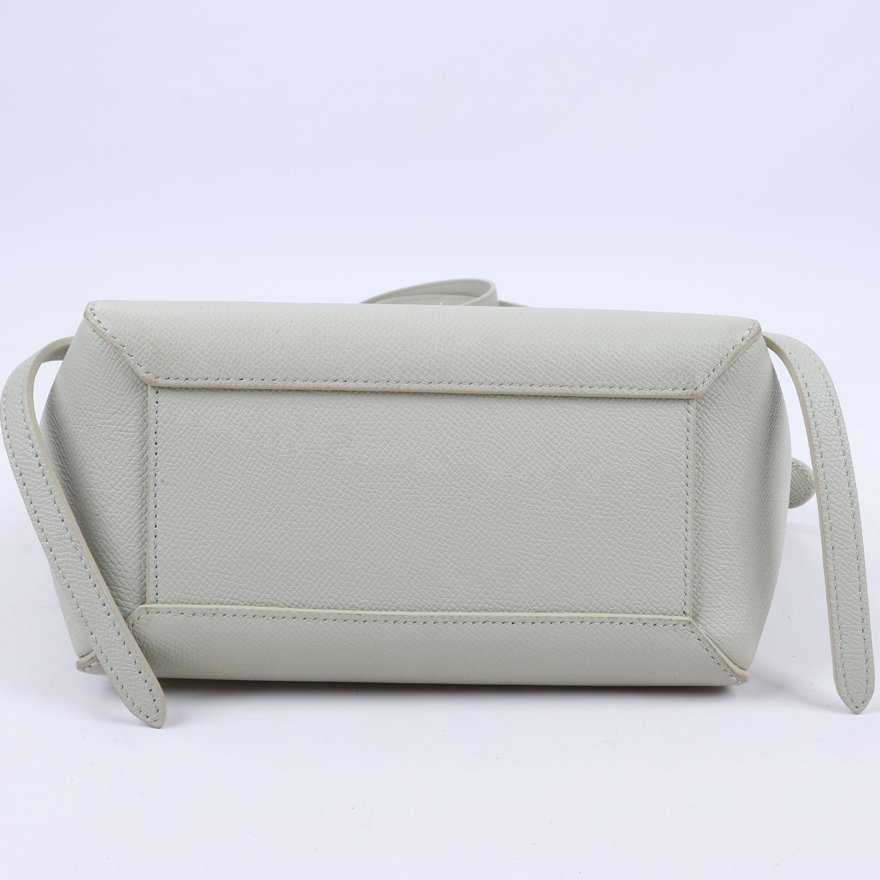 Celine CELINE Belt Bag Grained Calfskin Nano 2Way Handbag in Mint Groen