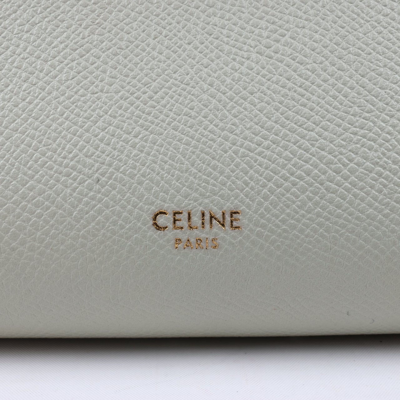 Celine CELINE Belt Bag Grained Calfskin Nano 2Way Handbag in Mint Groen
