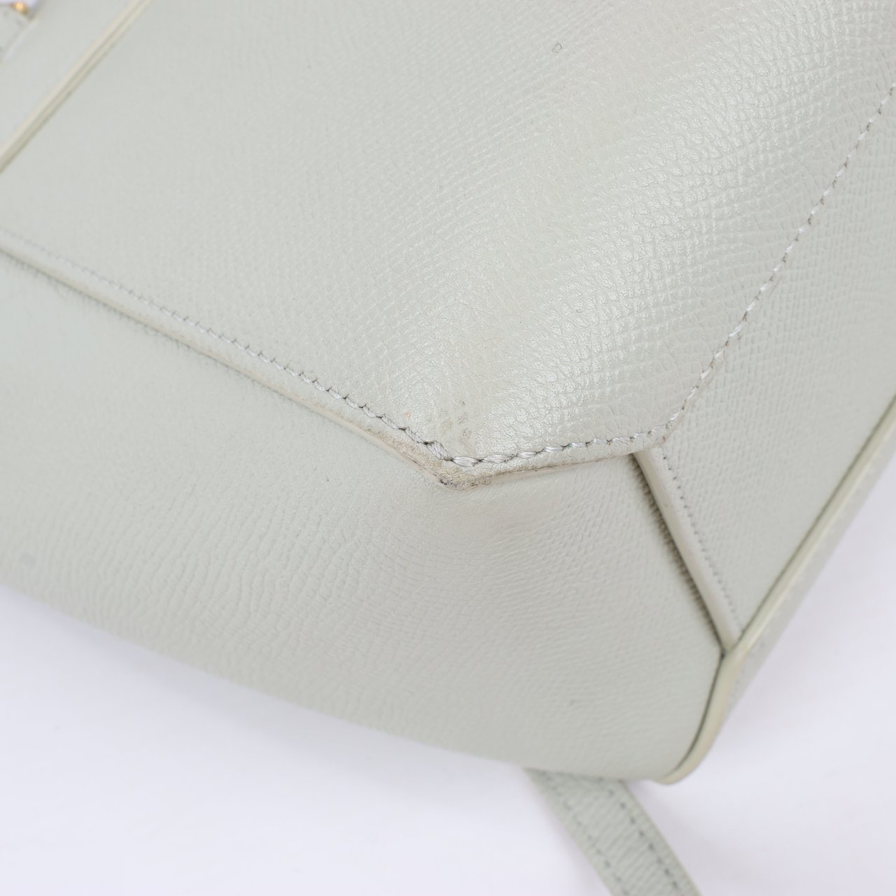 Celine CELINE Belt Bag Grained Calfskin Nano 2Way Handbag in Mint Groen