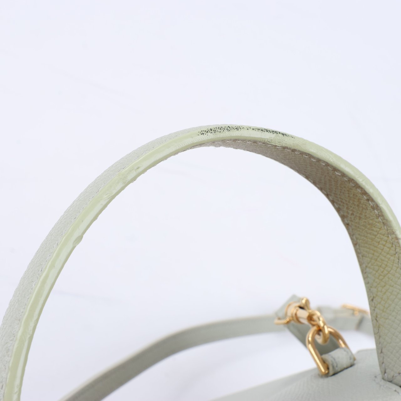 Celine CELINE Belt Bag Grained Calfskin Nano 2Way Handbag in Mint Groen