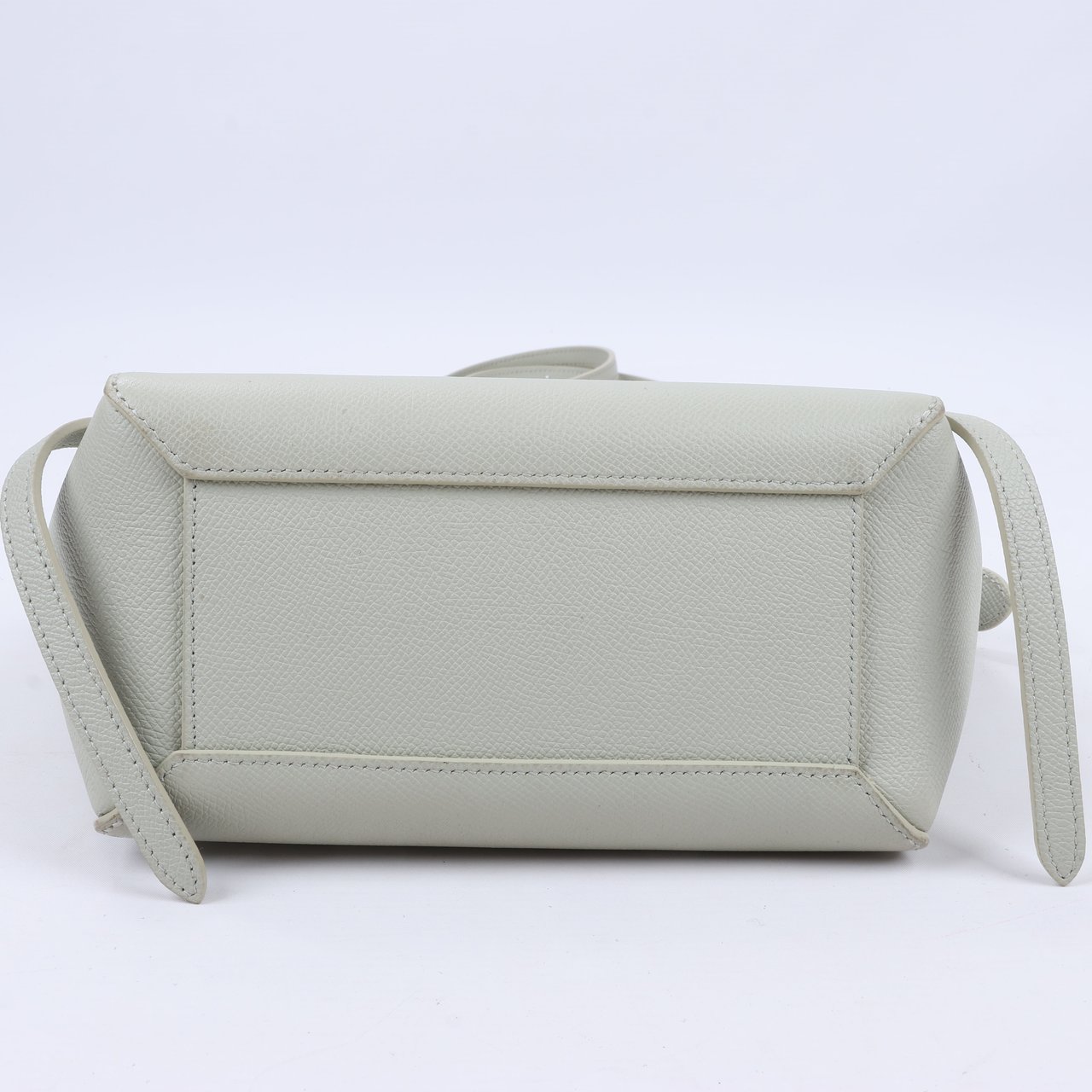 Celine CELINE Belt Bag Grained Calfskin Nano 2Way Handbag in Mint Groen