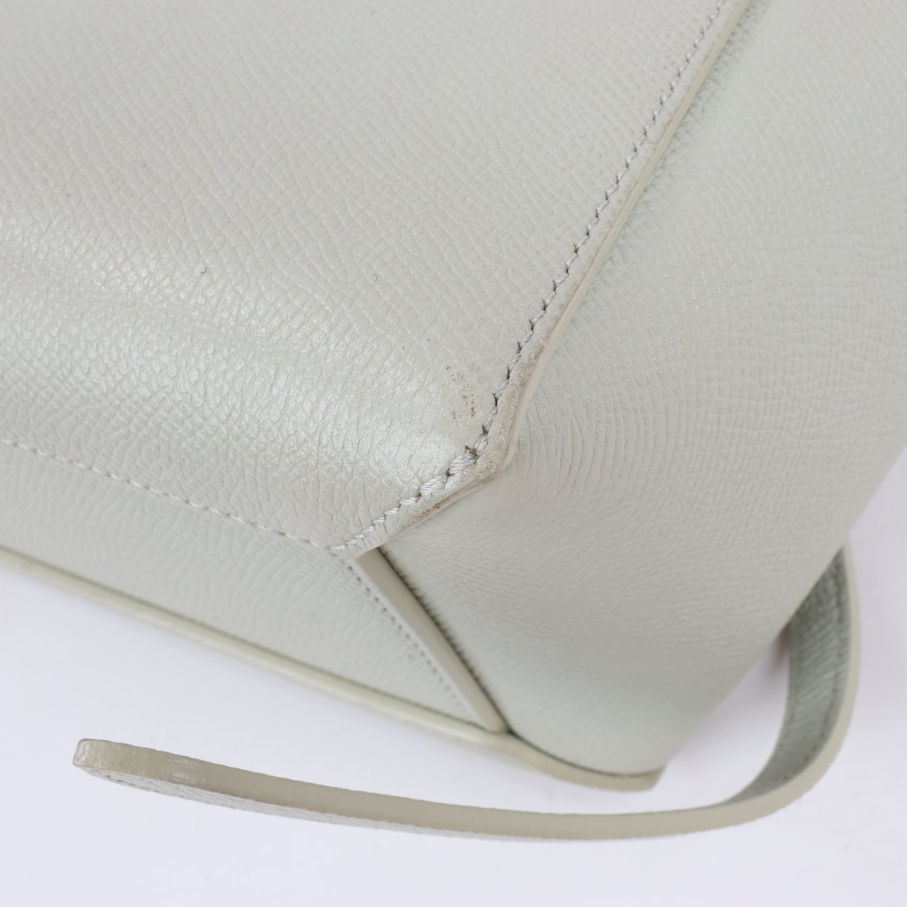 Celine CELINE Belt Bag Grained Calfskin Nano 2Way Handbag in Mint Groen