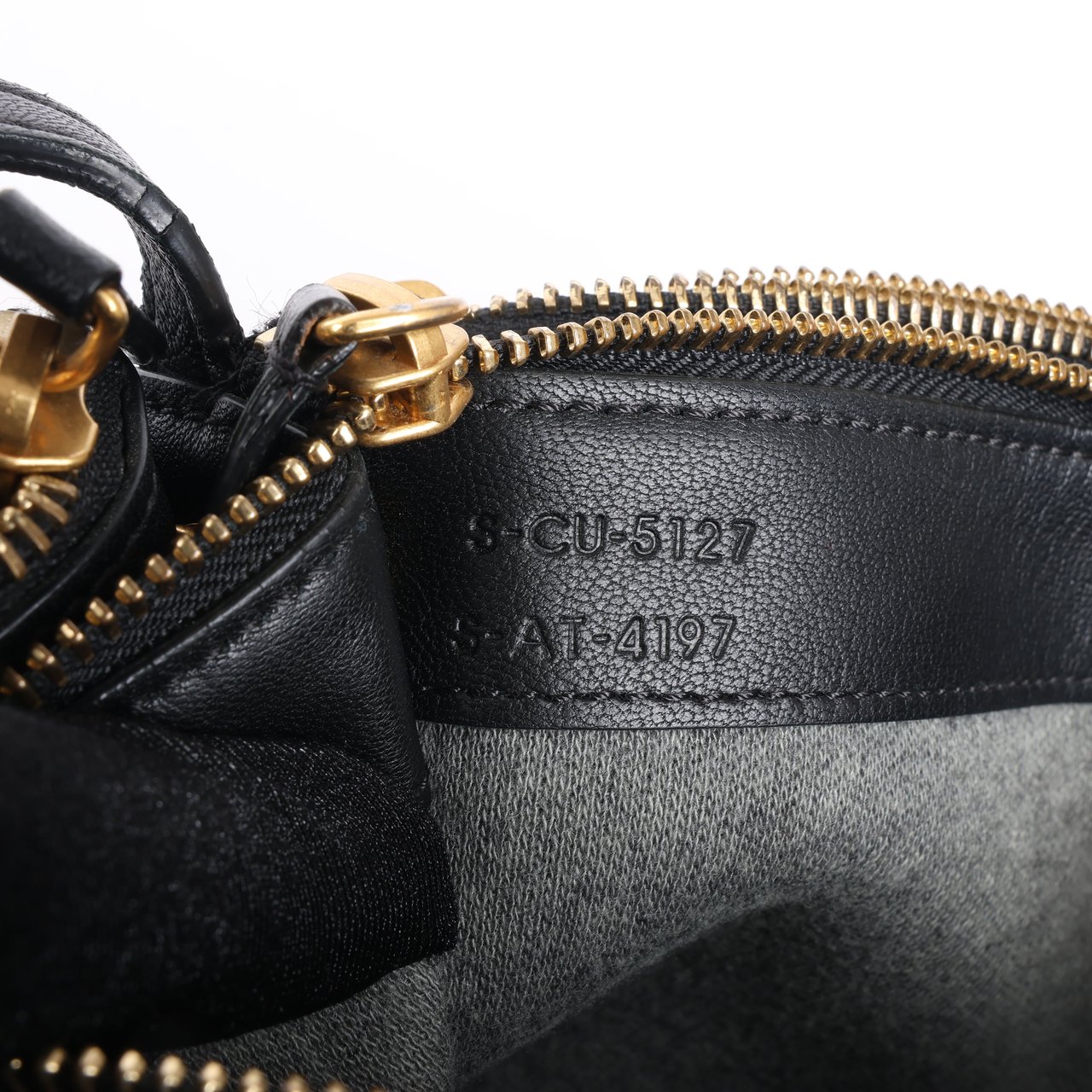 Celine Celine Trio Large Leather Crossbody bag in Black Zwart