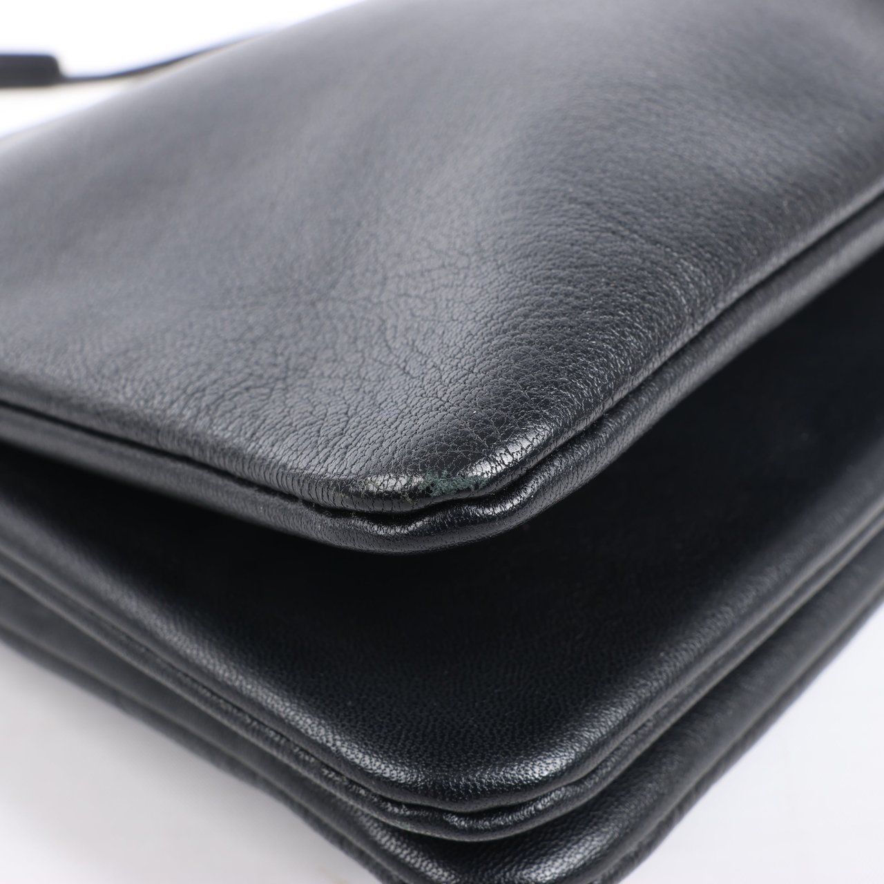 Celine Celine Trio Large Leather Crossbody bag in Black Zwart