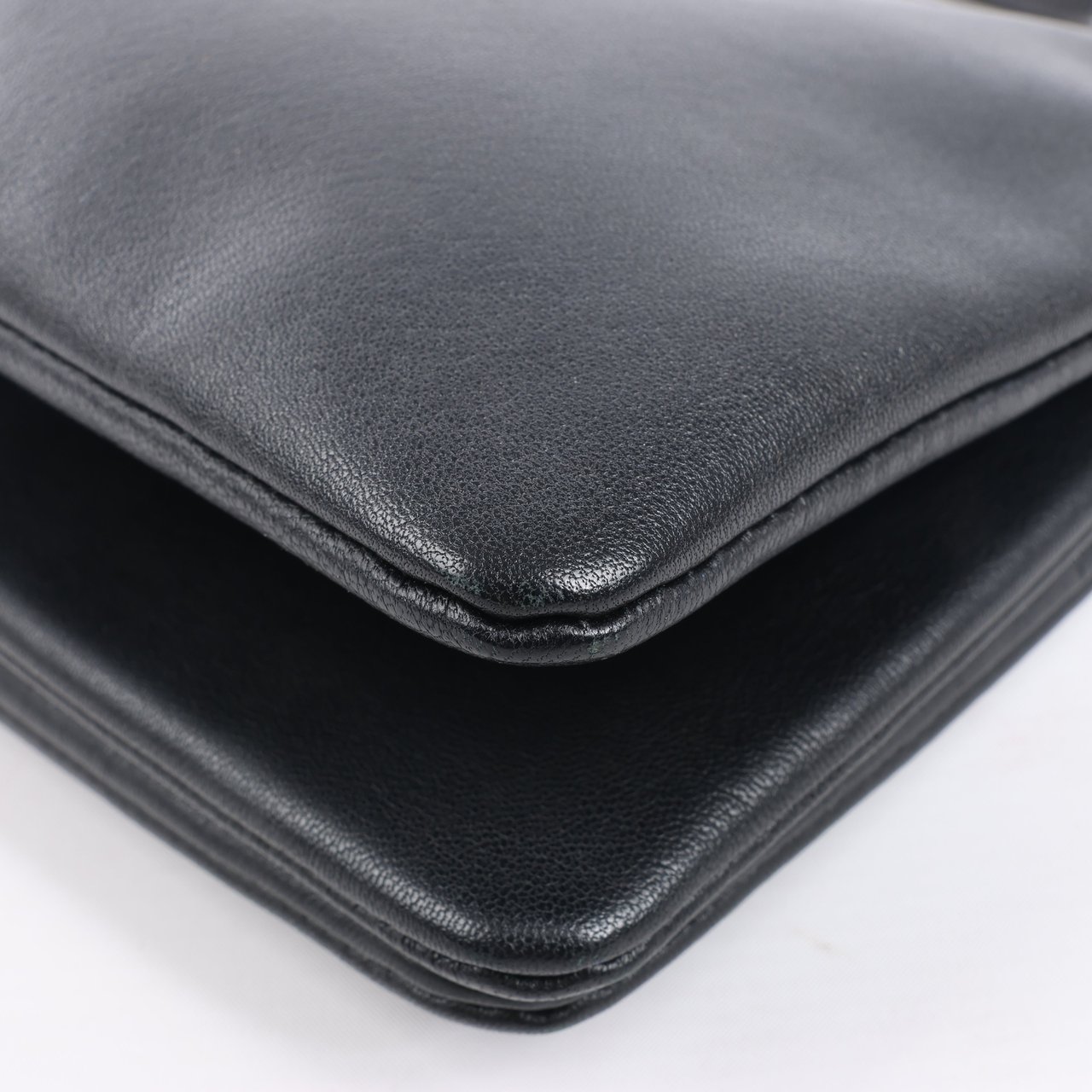 Celine Celine Trio Large Leather Crossbody bag in Black Zwart