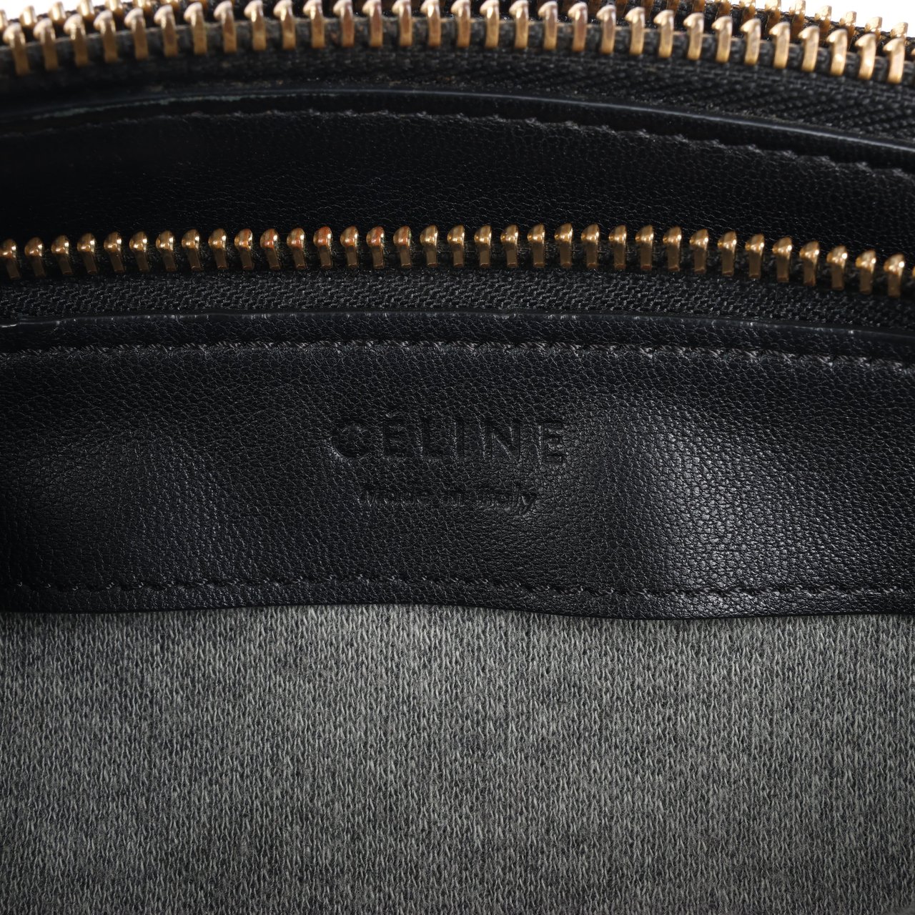 Celine Celine Trio Large Leather Crossbody bag in Black Zwart