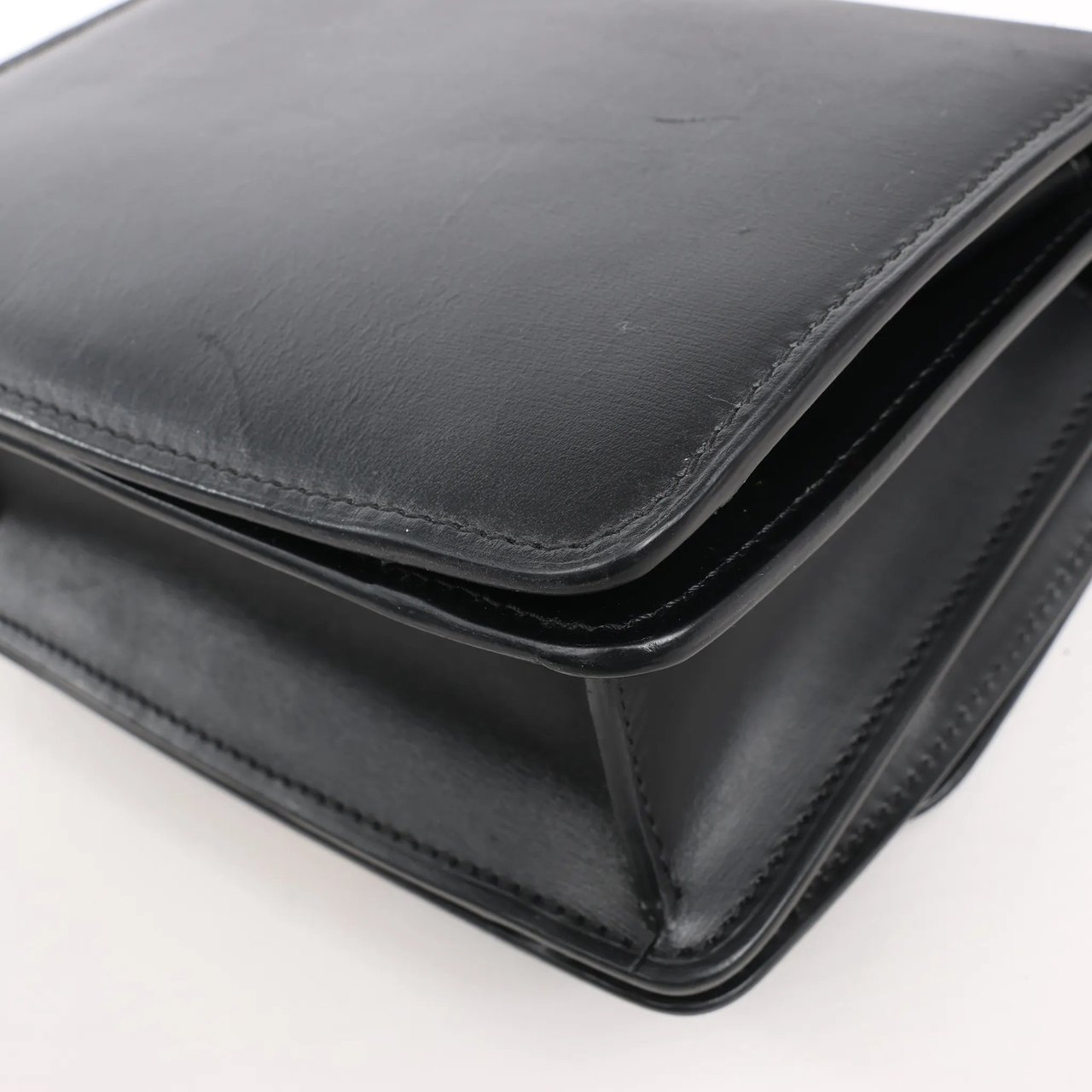 Celine Celine Classic Box Small Leather Shoulder Bag in Black Zwart