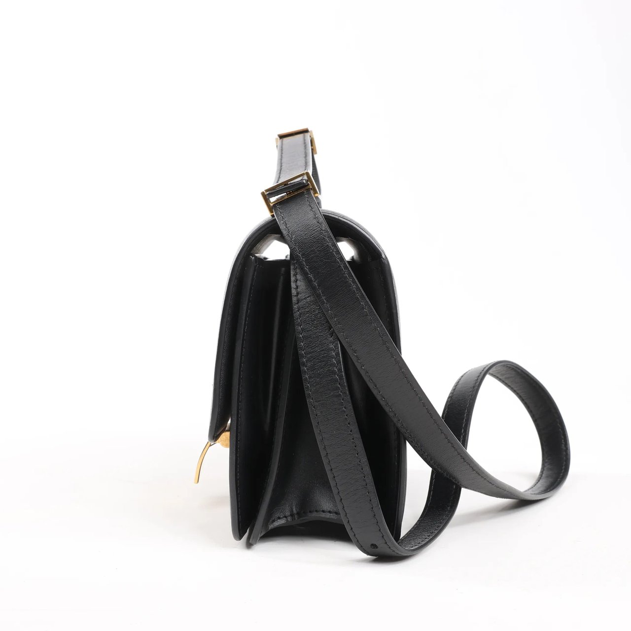 Celine Celine Classic Box Small Leather Shoulder Bag in Black Zwart