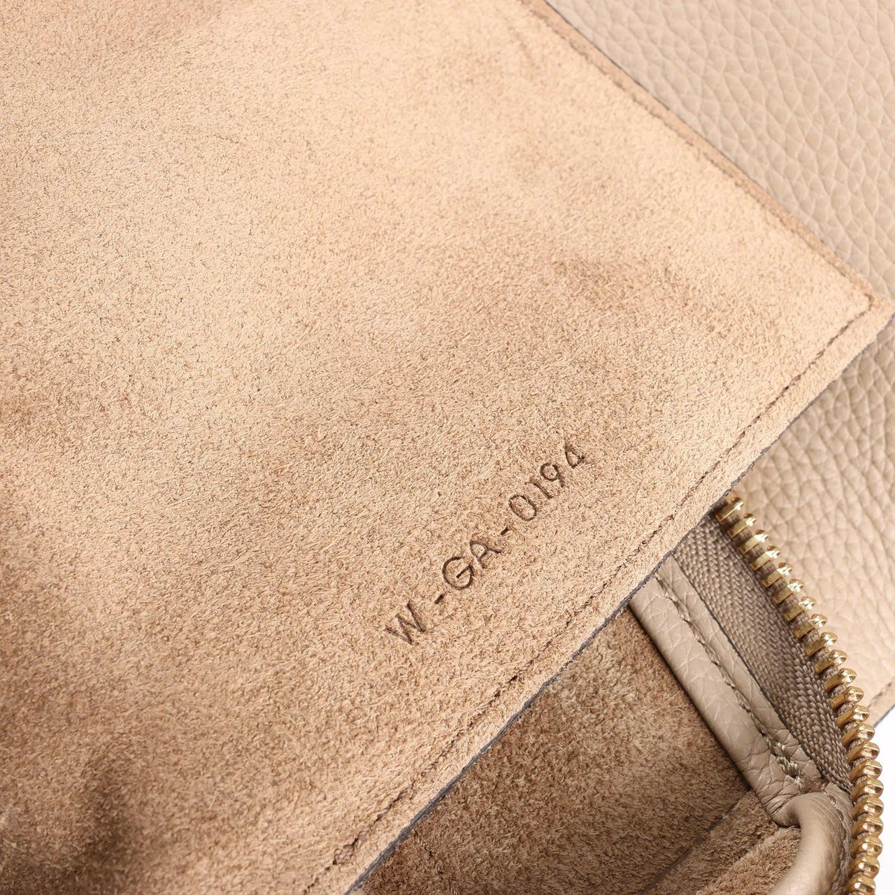 Celine CELINE Belt Bag Grained Leather Mini 2Way Handbag in Beige Beige