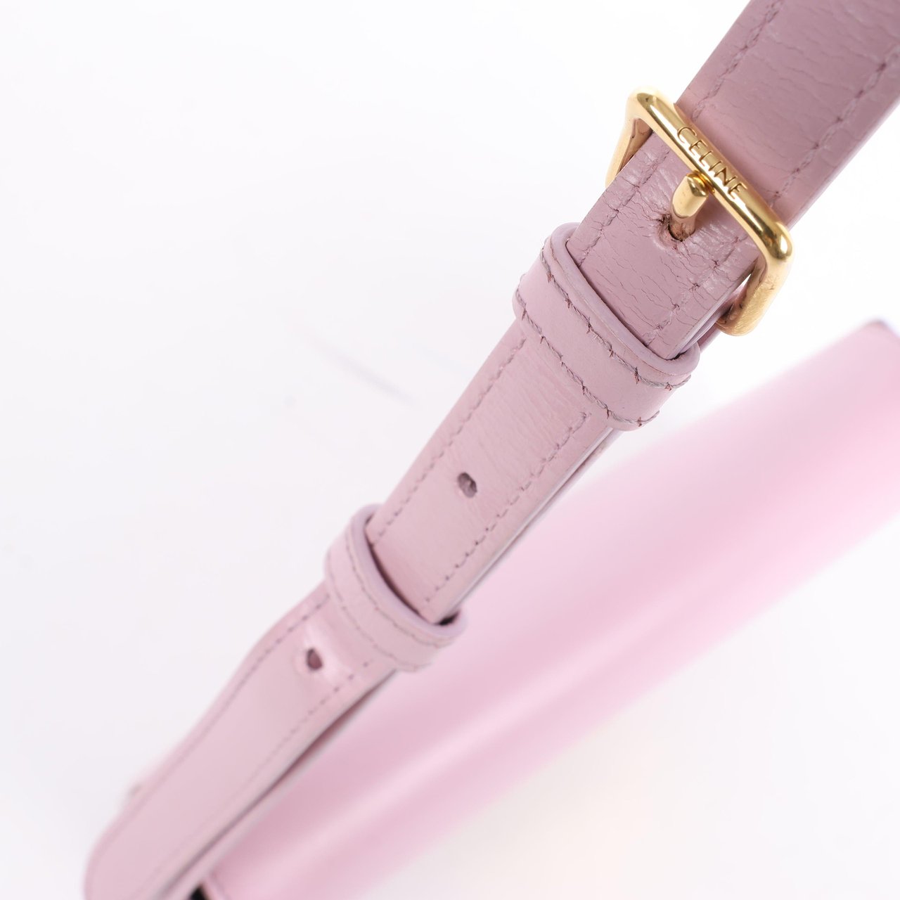 Celine Celine Triomphe Smooth Leather Small Shoulder Bag in Pink Roze