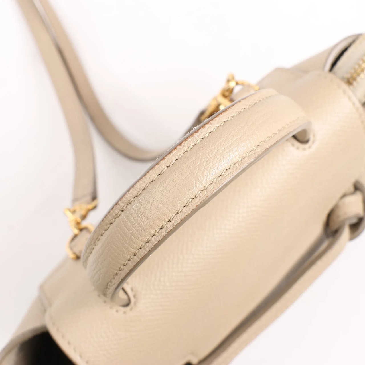 Celine Celine Belt Bag Pico Leather 2way Handbag in Beige Beige