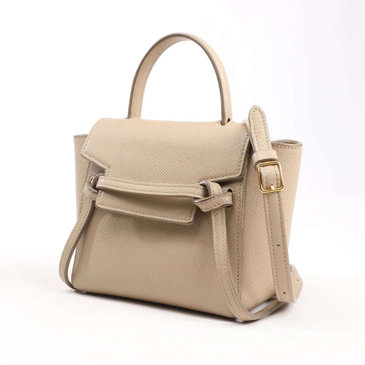 Celine Celine Belt Bag Pico Leather 2way Handbag in Beige Beige
