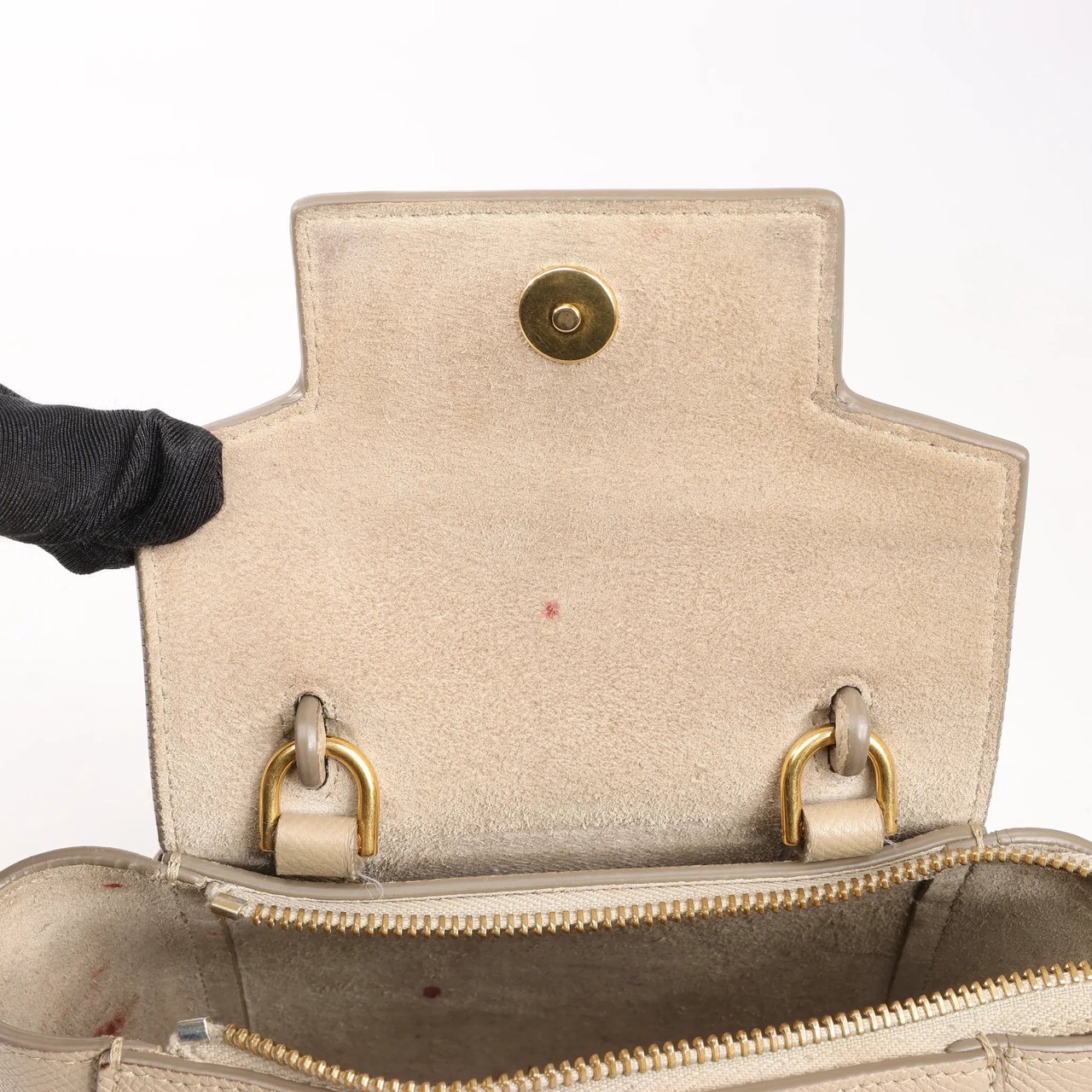 Celine Celine Belt Bag Pico Leather 2way Handbag in Beige Beige