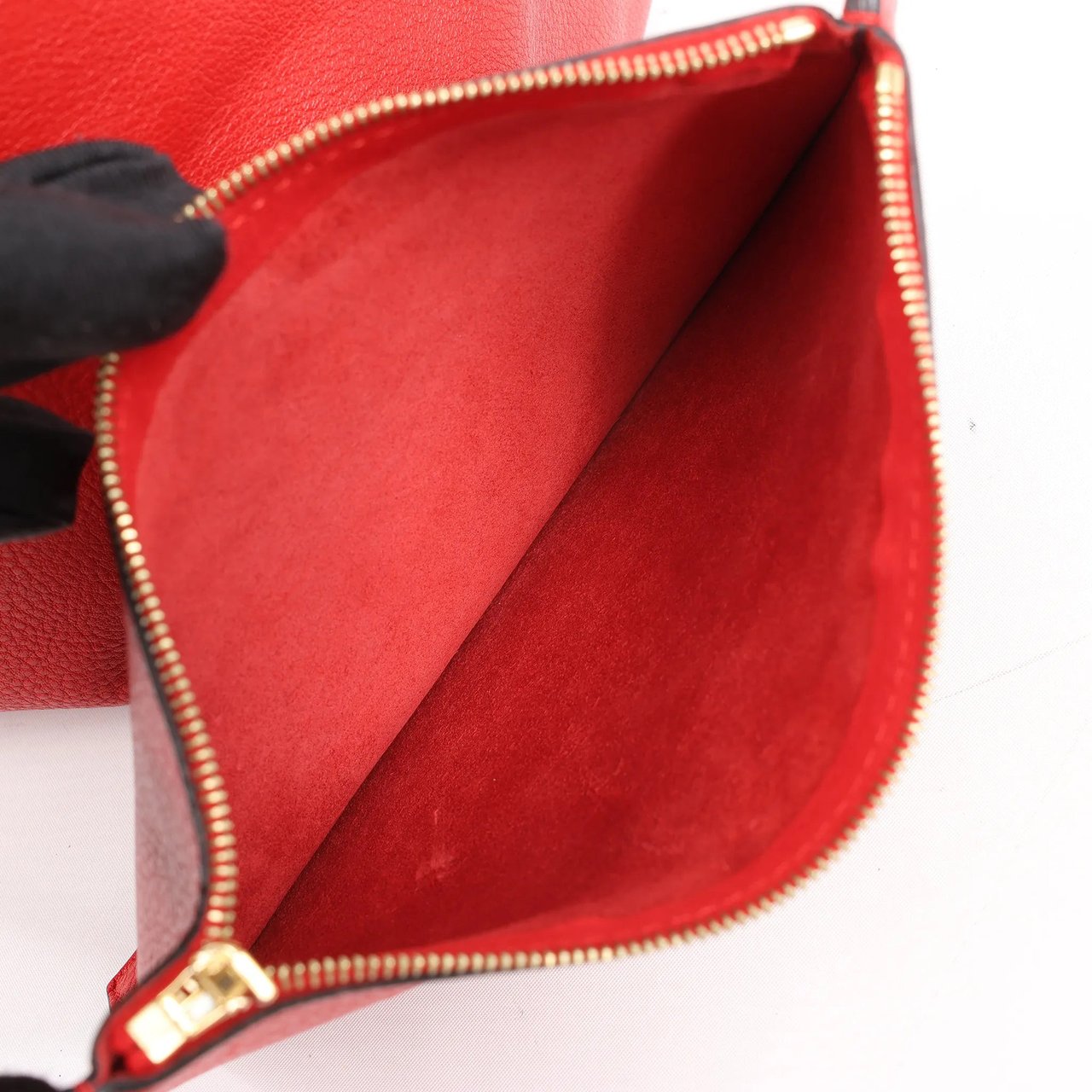 Celine Celine Cabas Phantom Large Leather Shoulder Bag in Red Rood