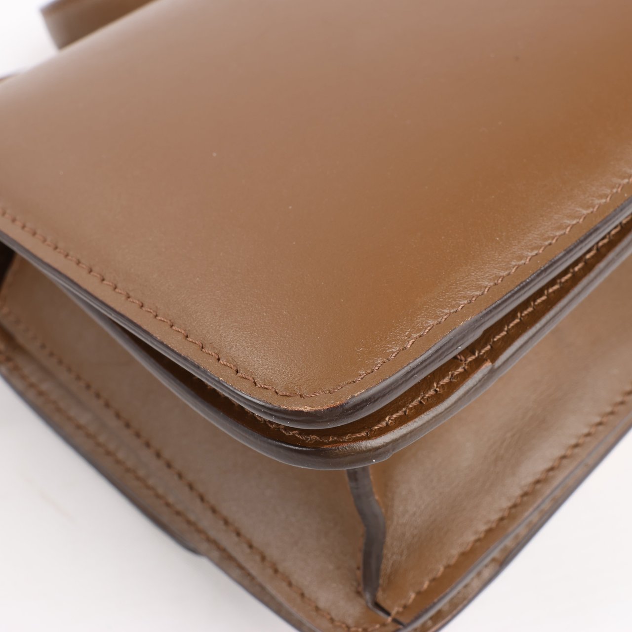 Celine Celine Classic Box Small Leather Shoulder Bag in Brown Bruin