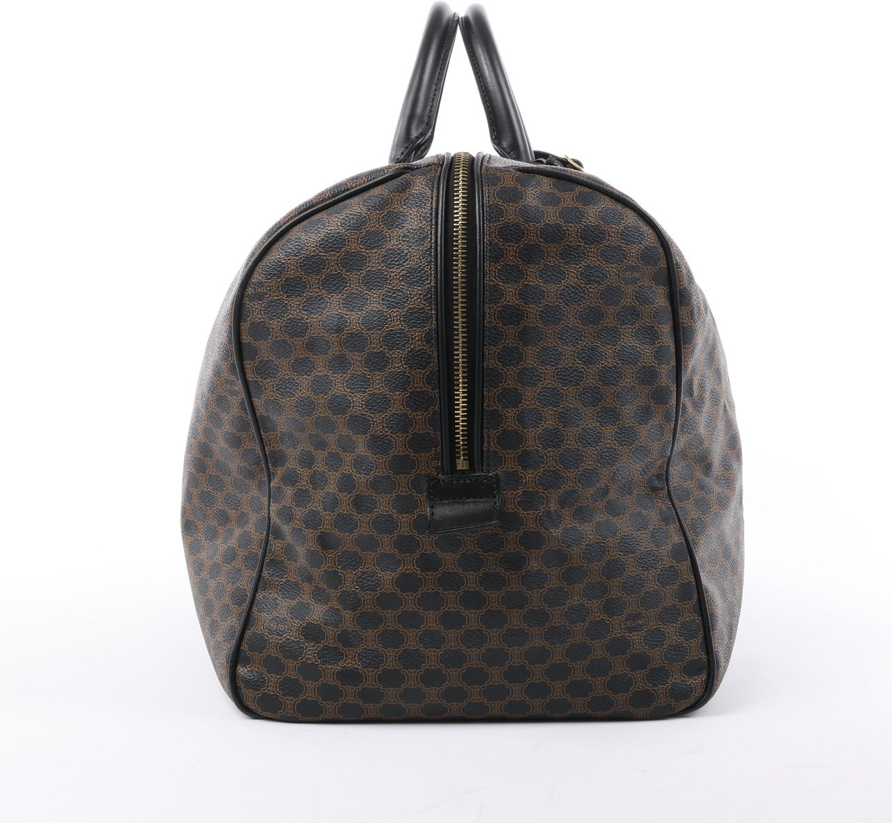 Celine Celine Macadam PVC & Leather Boston Travel bag in Black × Brown Divers