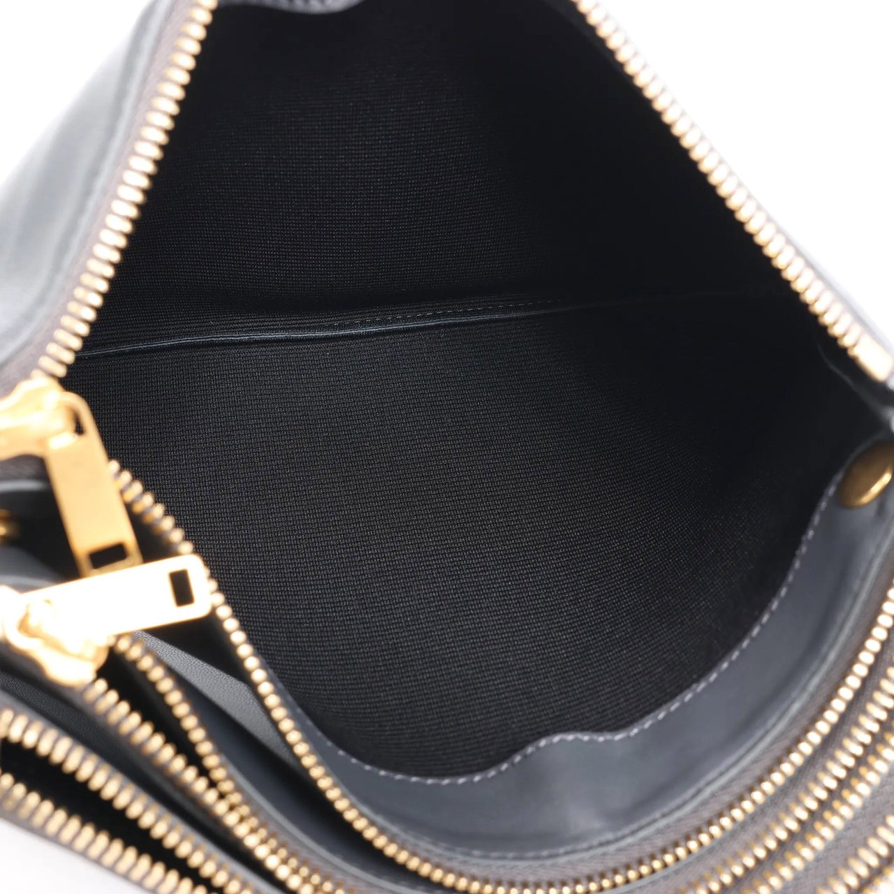 Celine Celine Trio Large Leather Crossbody bag in Gray Grijs