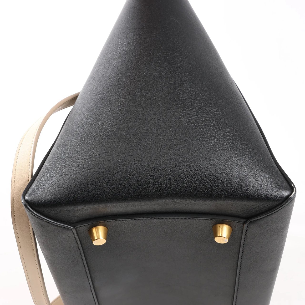 Celine Celine Belt Bag Mini Leather 2way Handbag in Black x Beige Zwart