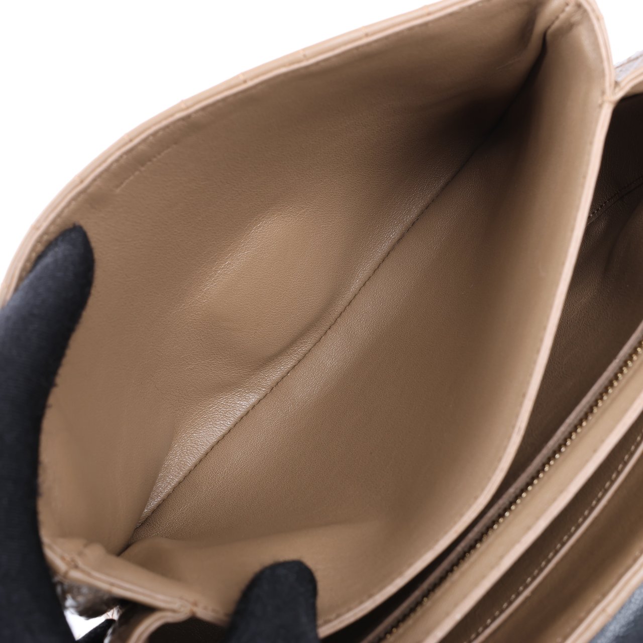 Celine Celine C Sées Medium Leather Chain Shoulder Bag Black × Brown Divers