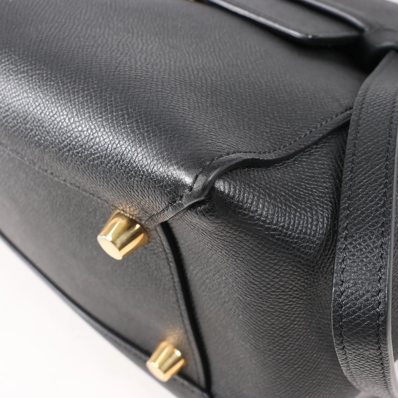 Celine Celine Belt Bag Mini Leather 2way Handbag in Black Zwart