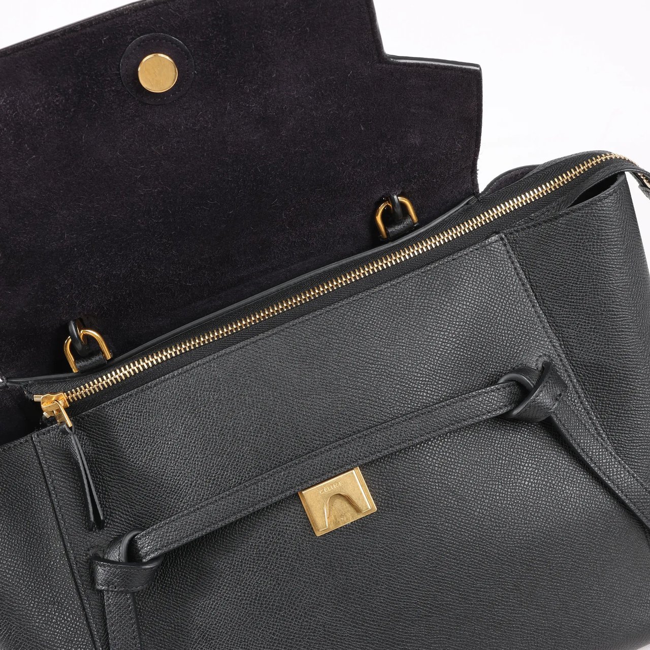 Celine Celine Belt Bag Mini Leather 2way Handbag in Black Zwart