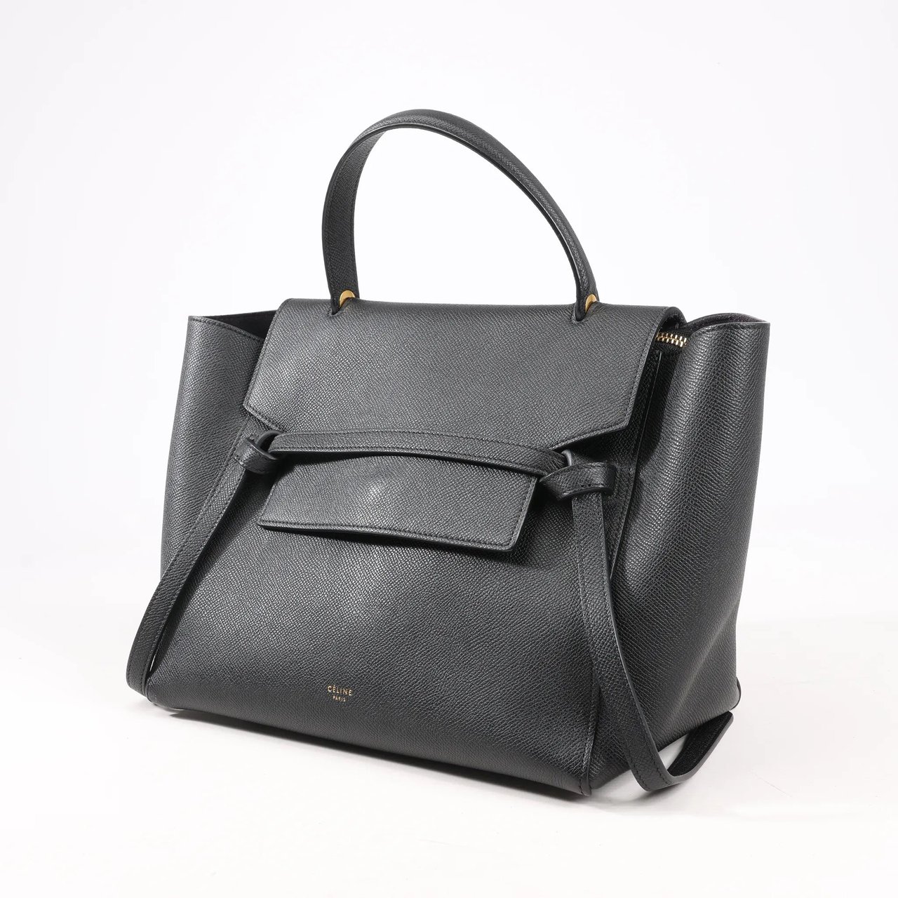 Celine Celine Belt Bag Mini Leather 2way Handbag in Black Zwart