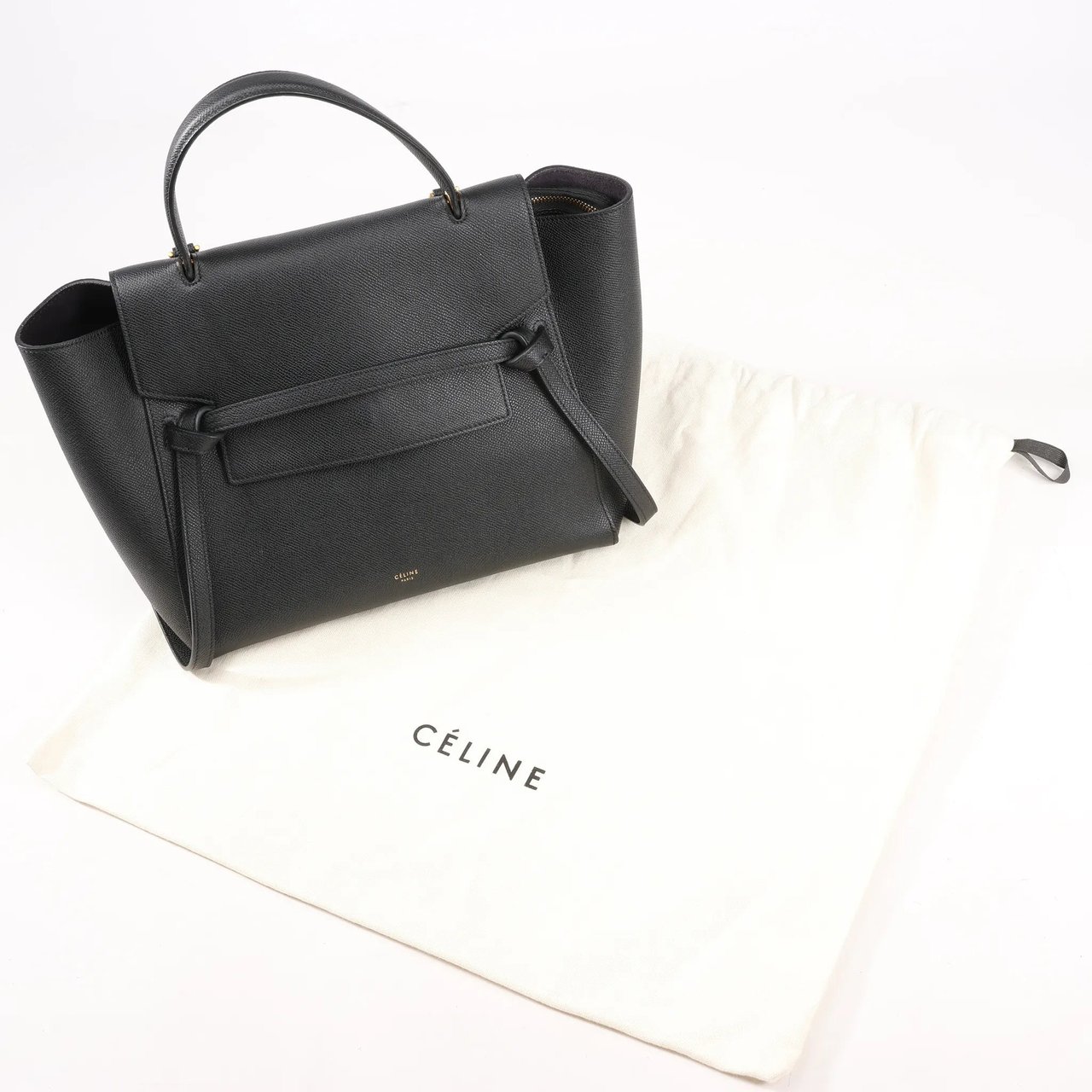 Celine Celine Belt Bag Mini Leather 2way Handbag in Black Zwart