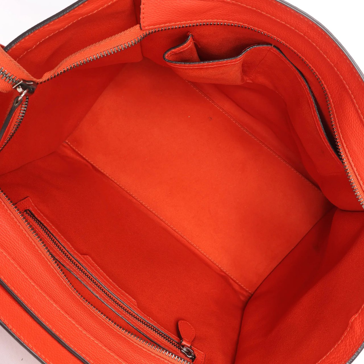 Celine Celine Luggage Mini Leather Handbag in Orange Oranje