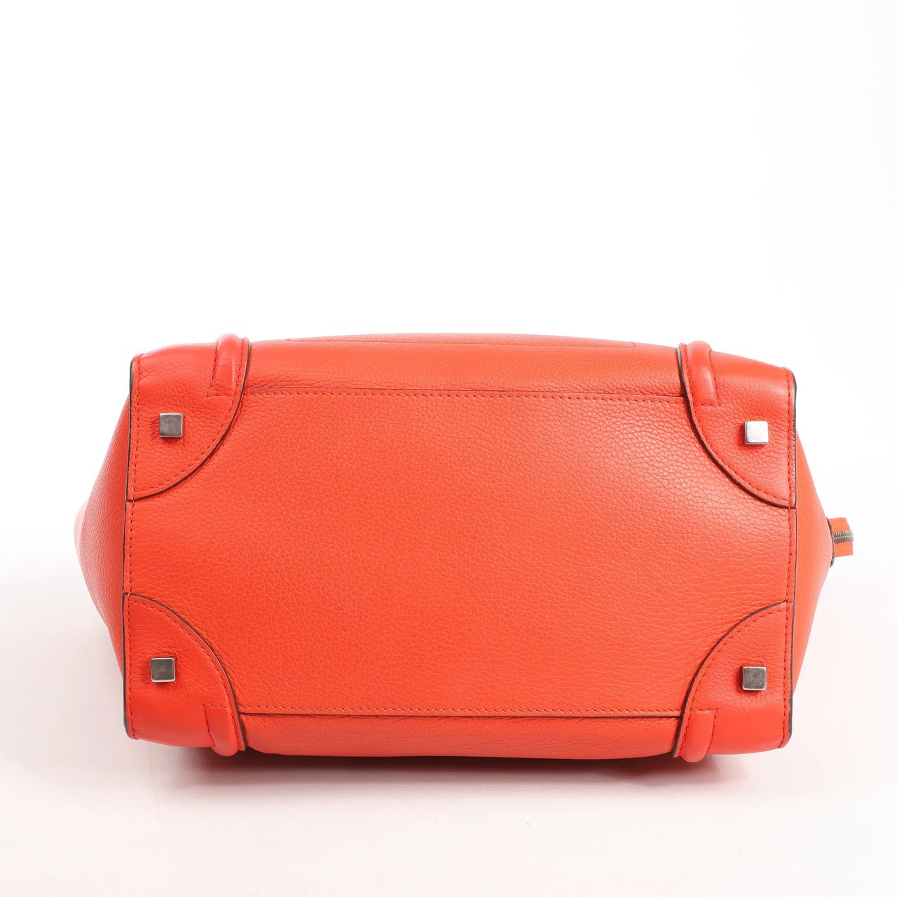 Celine Celine Luggage Mini Leather Handbag in Orange Oranje