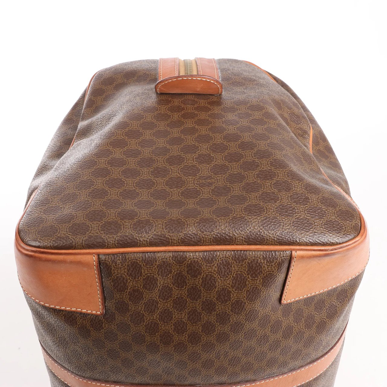 Celine Celine Macadam Boston PVC & Leather Travel Bag in Brown Bruin