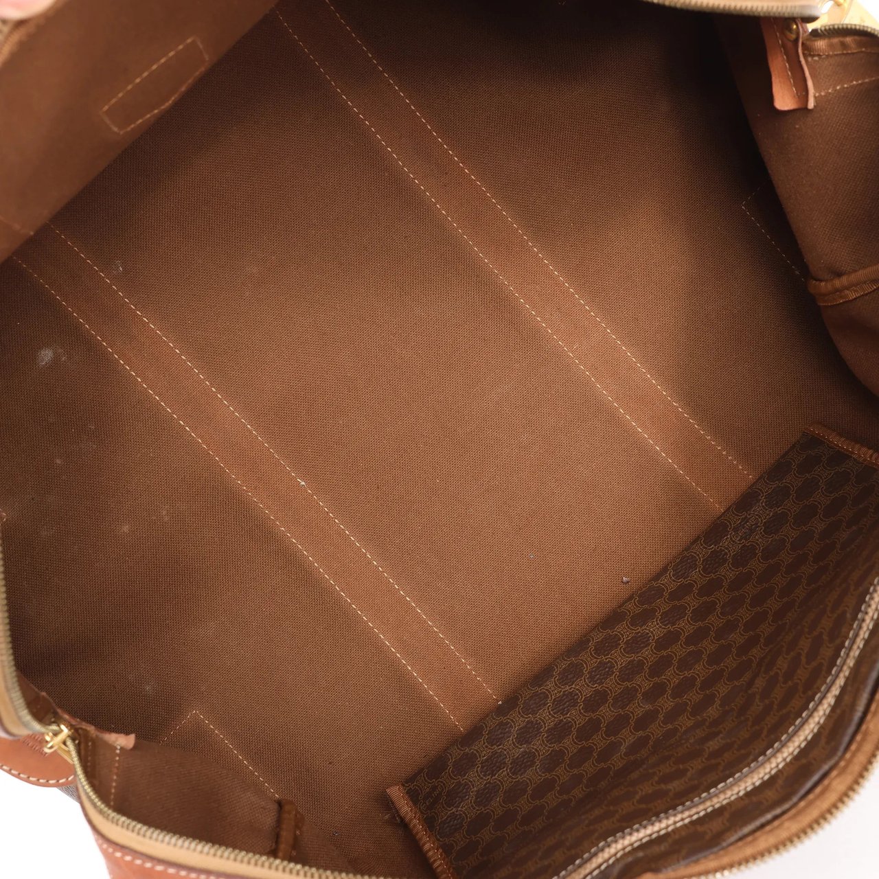 Celine Celine Macadam Boston PVC & Leather Travel Bag in Brown Bruin