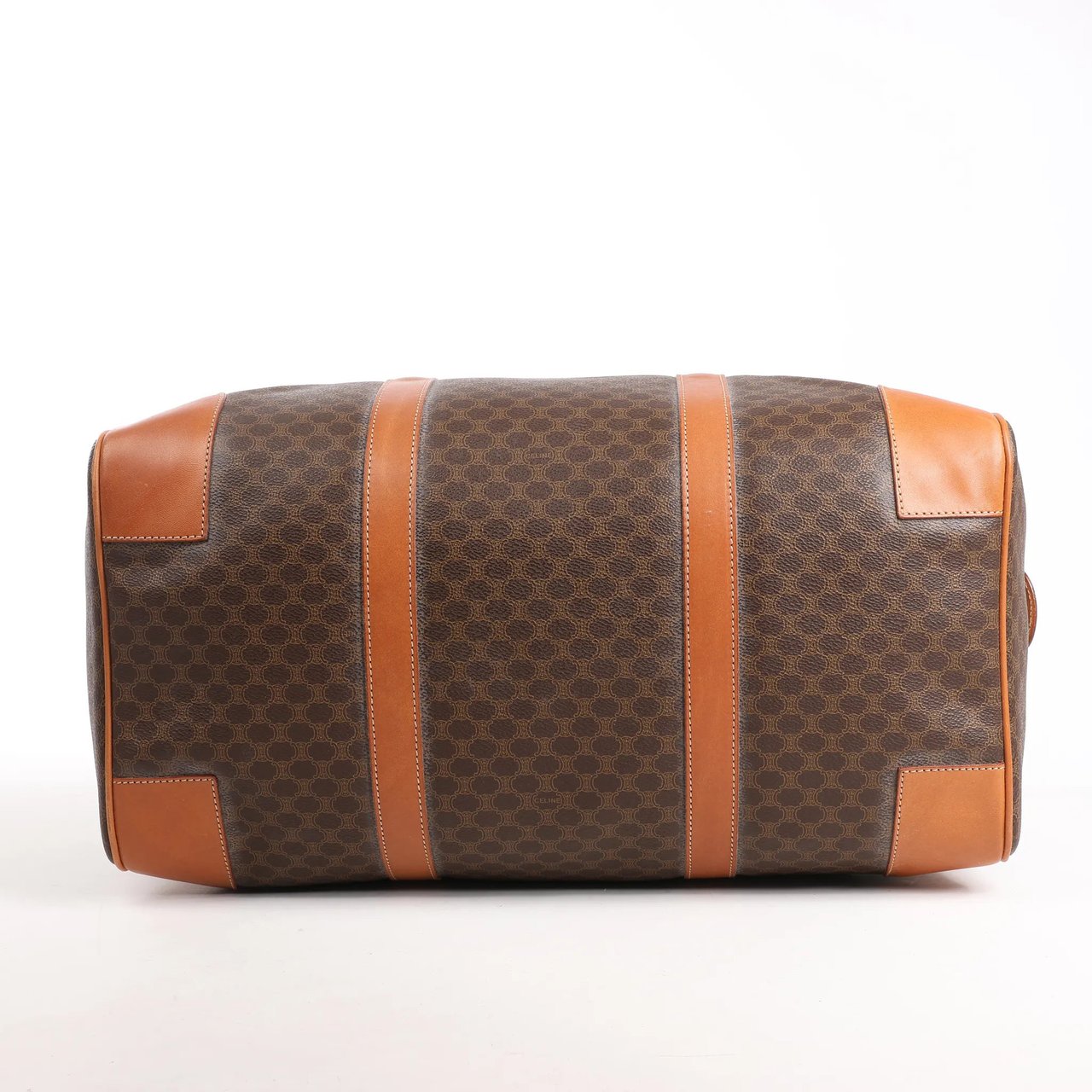 Celine Celine Macadam Boston PVC & Leather Travel Bag in Brown Bruin