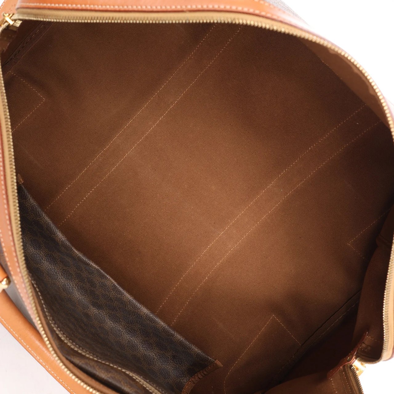 Celine Celine Macadam Boston PVC & Leather Travel Bag in Brown Bruin