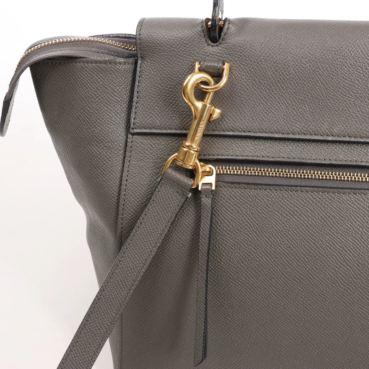 Celine Celine Belt Bag Mini Leather 2way Handbag in Gray Grijs