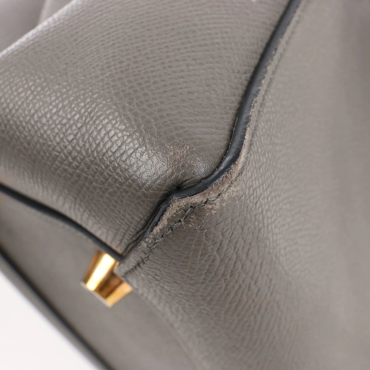 Celine Celine Belt Bag Mini Leather 2way Handbag in Gray Grijs