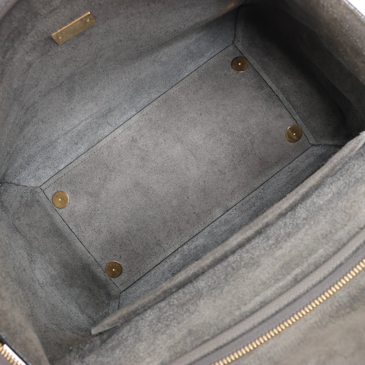 Celine Celine Belt Bag Mini Leather 2way Handbag in Gray Grijs